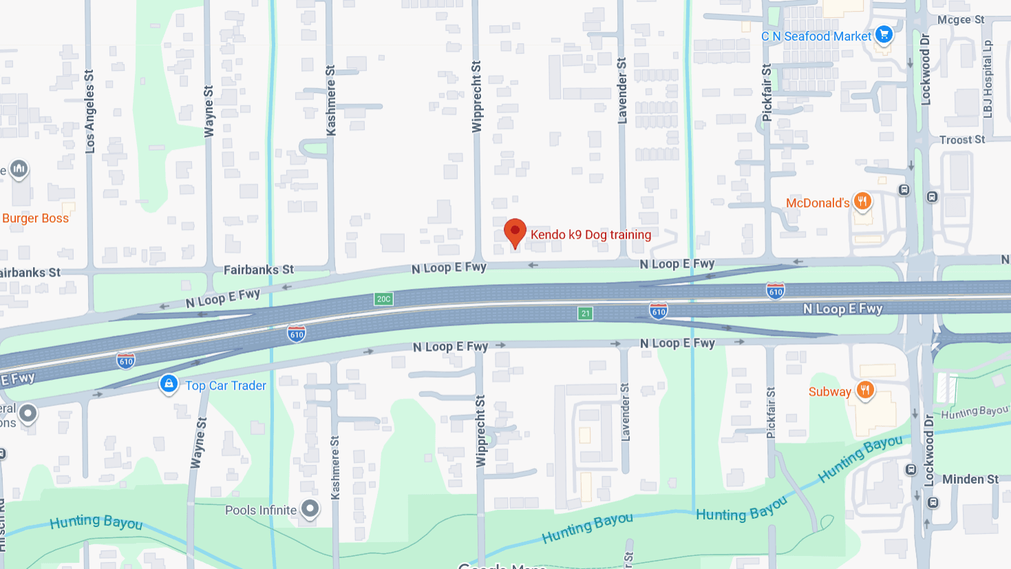 Kendo K9 Dog Training Location Map